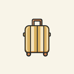 simple suitcase logo icon vector 
