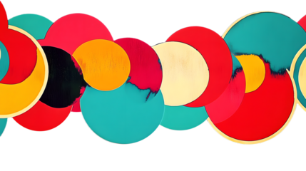 Retro abstract background with colorful overlapping circles design