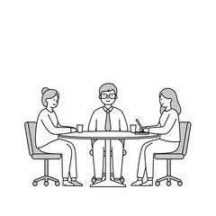 Team Meeting Around Table Discussing Business