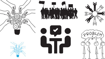 teamwork, collaboration, brainstorming, creative ideas, innovation, group thinking, problem solving, discussion, meeting, cooperation, business strategy, team discussion, idea generation, team problem