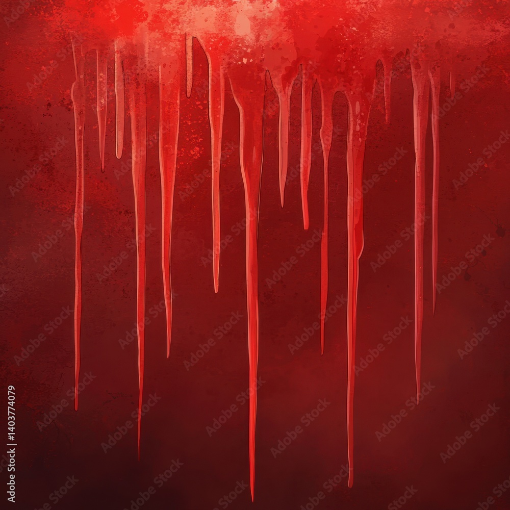 Poster crimson drips on dark red canvas artistic expression of intense emotion and abstract design