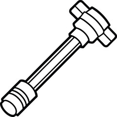 Black outline of a single toggle switch on a white backdrop