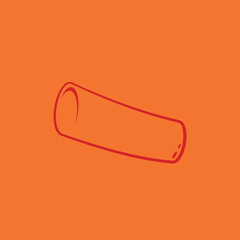 Tteokbokki Noodle vector. Korean food. Spicy rice cake. Tteokbokki logo design.