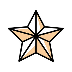 Obraz premium Origami Star Icon Representing Celestial Craft and Paper Folding Art