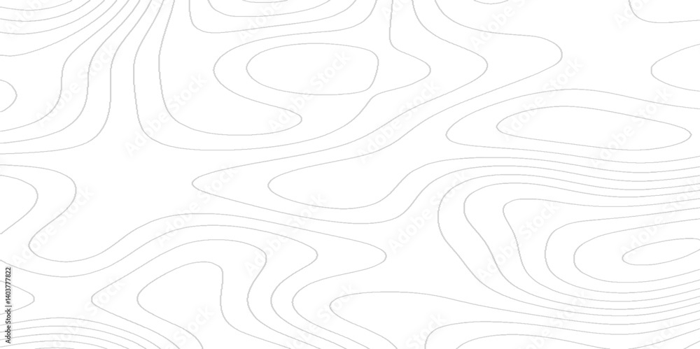 Poster abstract topographic map with wave line background, paper texture imitation of a geographical map sh