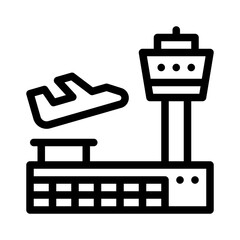 airport terminal line icon