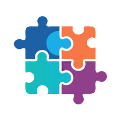 Obraz premium Puzzle Pieces Icon Representing Creative Problem Solving and Strategic Thinking