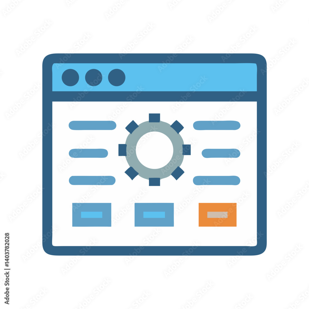 Poster Settings Panel Interface Icon Representing System Configuration and User Preferences