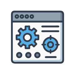 Obraz premium Settings Panel Interface Icon Representing System Configuration and User Preferences