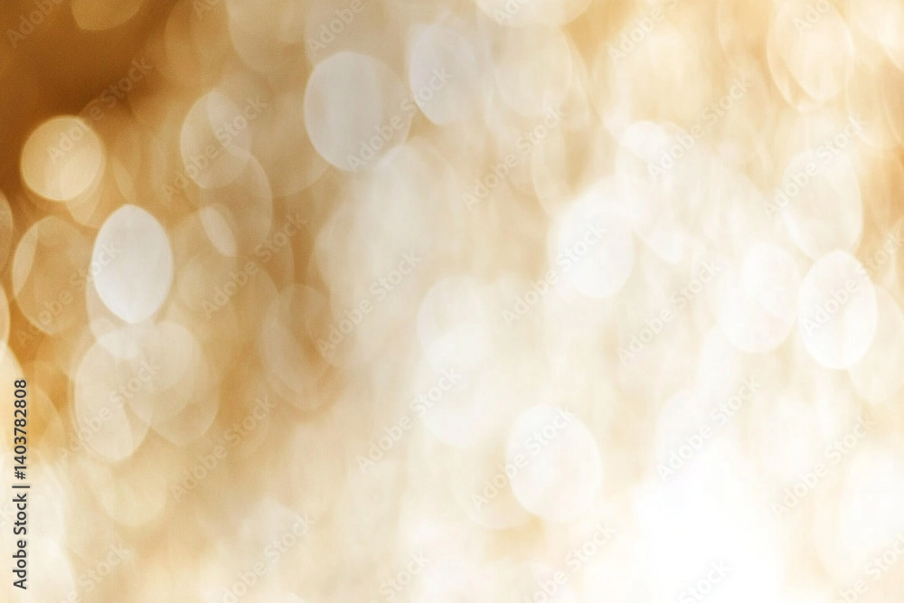 Poster Soft bokeh lights create a dreamy atmosphere filled with gentle chaos and shimmering reflections in warm tones