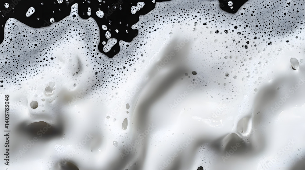 Poster abstract background with foam smears and water drops for creative design projects