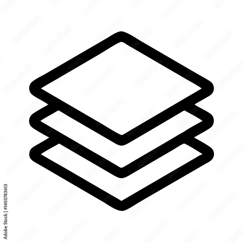 Aufkleber stacked layers icon representing layered composition and digital design
