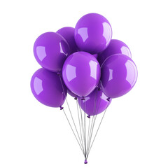 Purple balloons floating joyful celebration happy party