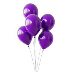 Purple Balloons Floating Joyful Celebration