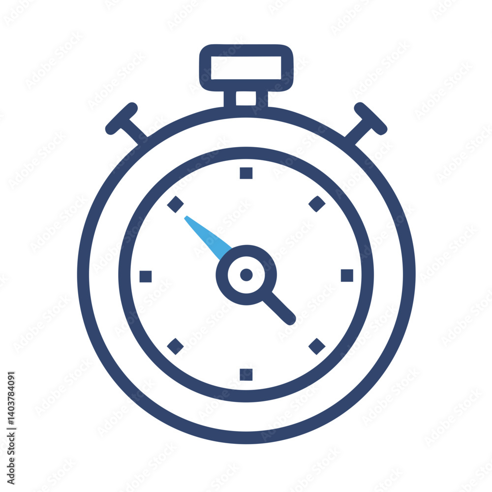 Poster stopwatch icon representing time tracking and performance monitoring