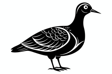 american woodcock sihouette black vector