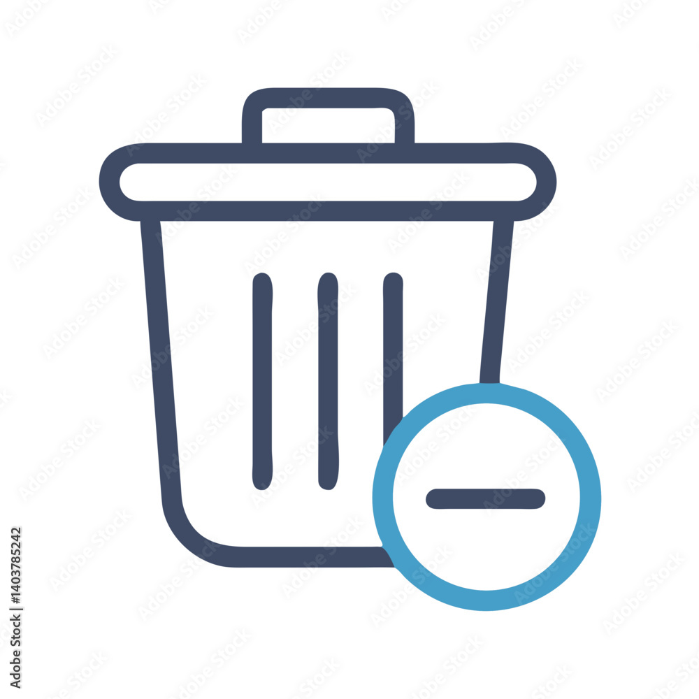 Aufkleber Trash Can Icon Representing Delete and Remove Action