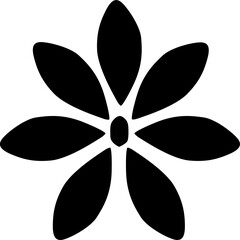 black and white flower
