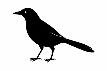 white bell bird silhouette black vector