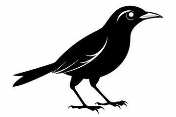 white bell bird silhouette black vector