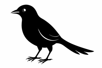 white bell bird silhouette black vector