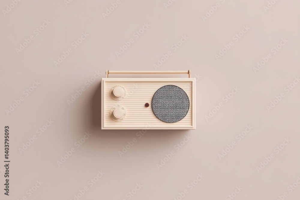Aufkleber vintage-style advertisement capturing iconic retro product with clean minimalistic design emphasizin