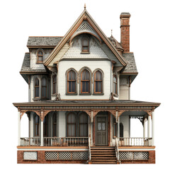 Obraz premium Charming Victorian House with Intricate Architectural Details