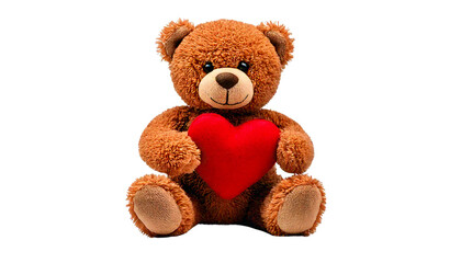 Obraz premium teddy bear with heart on white BG 