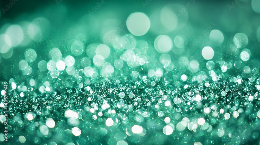 Poster turquoise glitter sparkle background texture abstract shiny bokeh light design for christmas and new