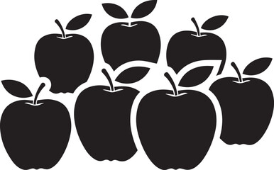 Pile of Apples: A simple yet effective graphic of eight apples, perfect for illustrating concepts of abundance, health, or education.
