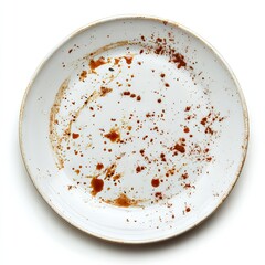 Dirty plate with food residue