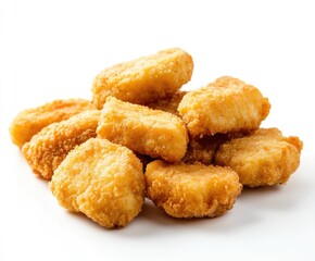 Crispy golden fried chicken nuggets