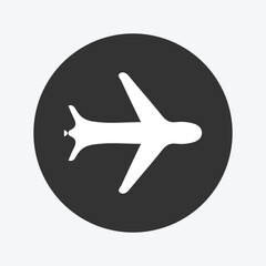 Air plane transport icon logo flat vector design.