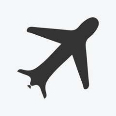 Air plane transport icon logo flat vector design.