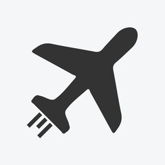 Obraz premium Simple vector illustration of a plane.