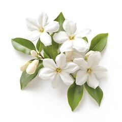 Obraz premium Delicate white flowers and leaves (1)