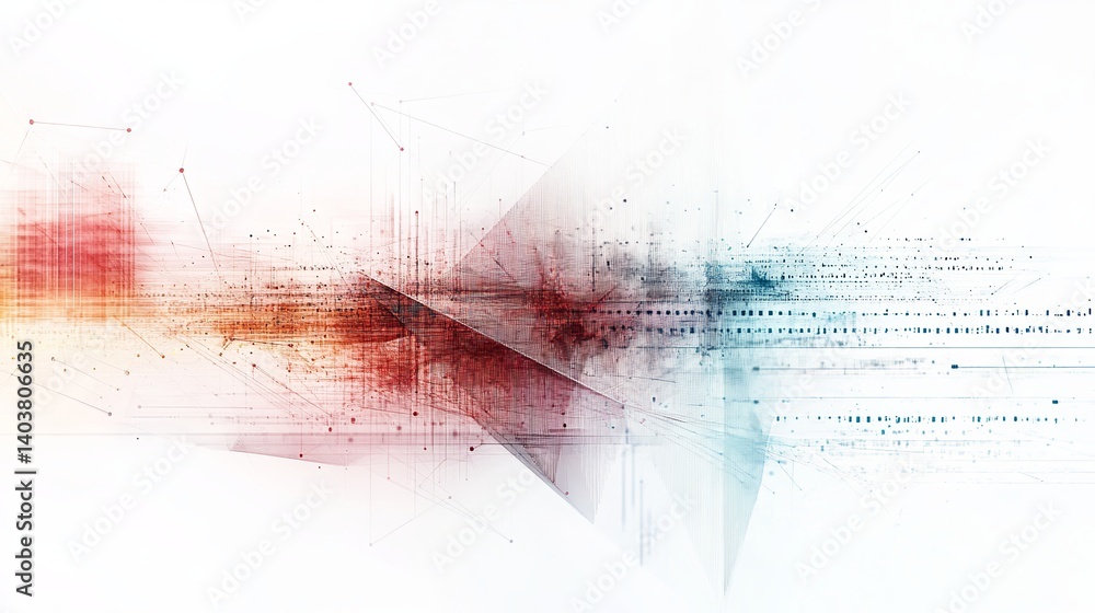 Poster abstract technology background with lines and geometric shapes for digital design and innovation 3d 