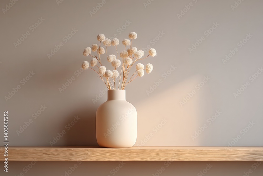 Poster minimalistic flat lay with empty picture frame on light wooden surface offering ample copy space