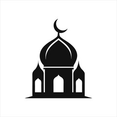 Mosque Silhouette Vector Islamic Logo Design