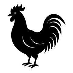 Roster silhouette vector isolated on white background