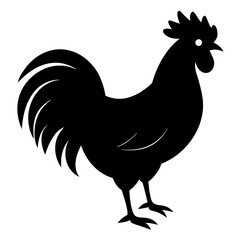 Roster silhouette vector isolated on white background