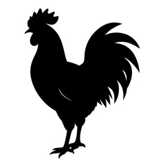 Roster silhouette vector isolated on white background