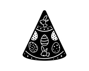 creative details Easter Party Hat Icon Vector Illustration