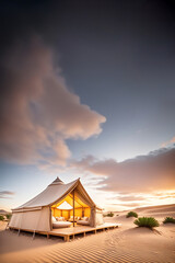 Luxuri&ouml;ses Beduinenzelt zum &Uuml;bernachten in der W&uuml;ste