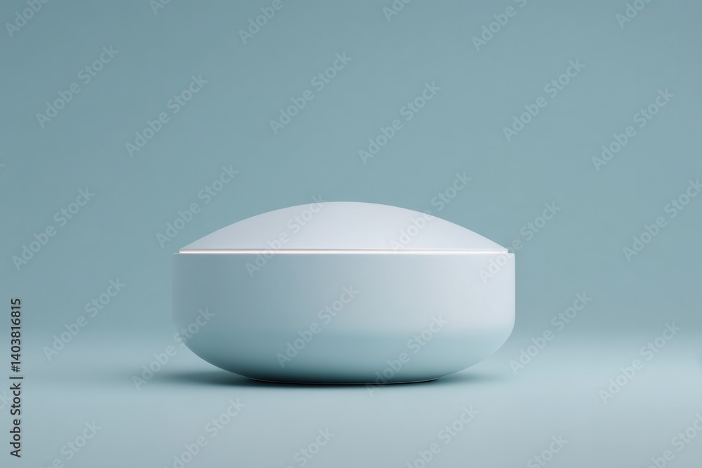Poster stylish 3d model of innovative gadget is elegantly displayed with minimalist design and ample copy s
