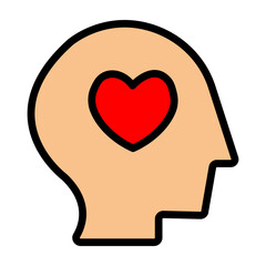 Emotional Health Vector Filled Icon Design