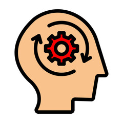 Mindset Change Vector Filled Icon Design