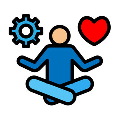 Stress Management Vector Filled Icon Design