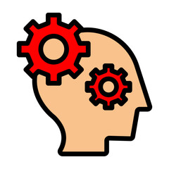 Mental Load Vector Filled Icon Design