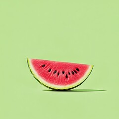 Sliced watermelon showing red fruit